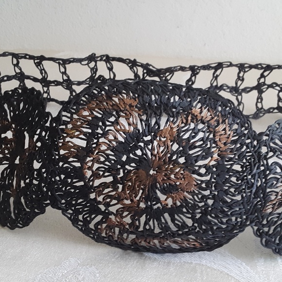 Grecian Vintage Black n Copper Woven Wire Adjustable Wide Belt main image 8